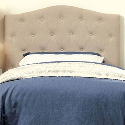 Contemporary Twin Size Headboard, Ivory