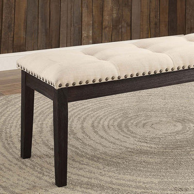 Contemporary Bench, Black And Ivory