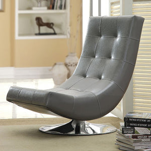 Contemporary Swivel Chair, Gray