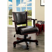 Contemporary Arm Chair, Dark Cherry Finish