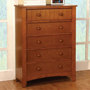 Transitional Wooden Chest , Brown