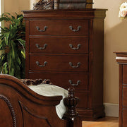 Spacious Traditional Style Wooden Chest, Brown Cherry