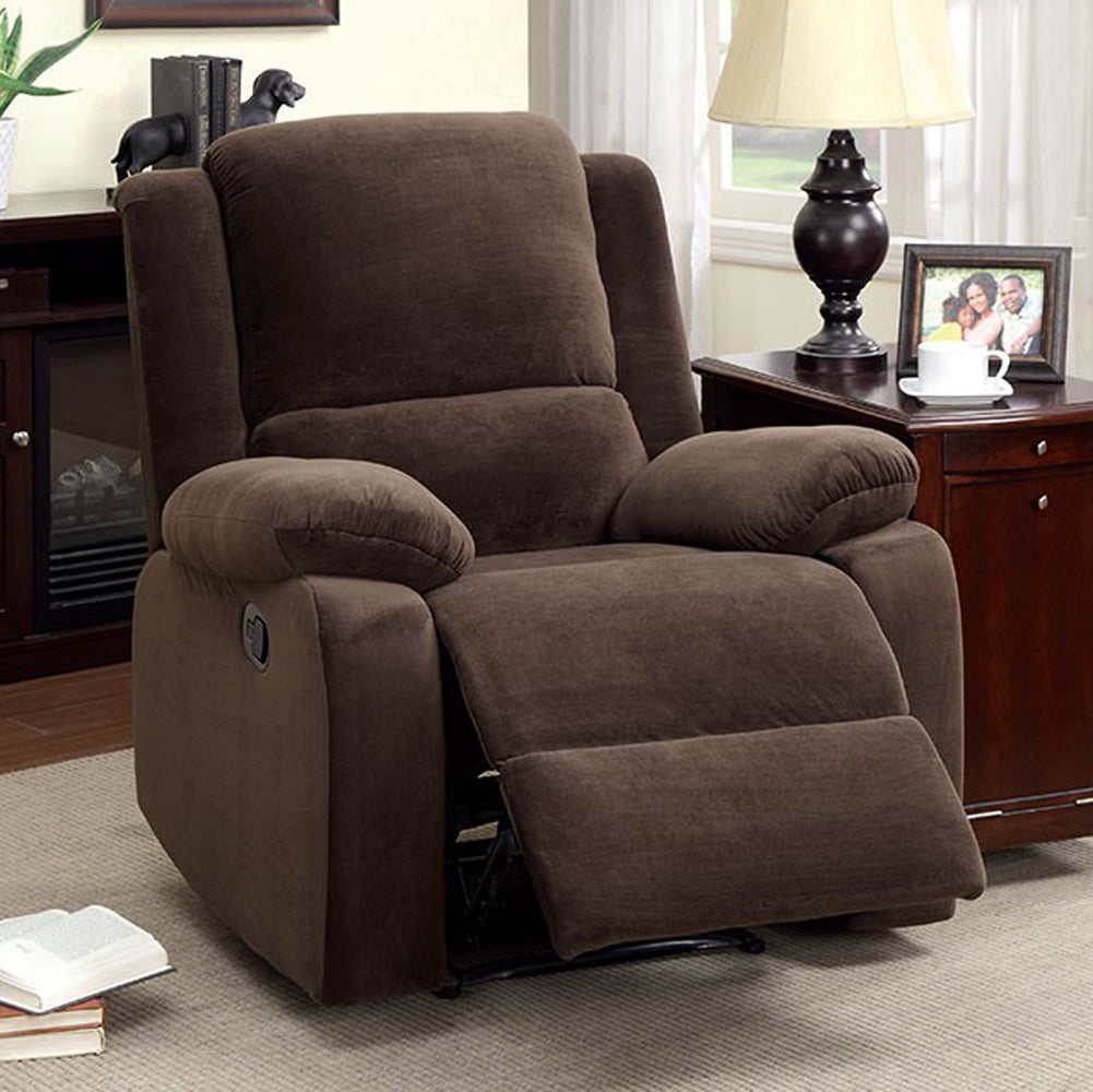 Transitional Recliner, Dark Brown