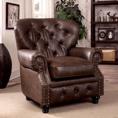 Chairclaire Transitional Chair, Brown