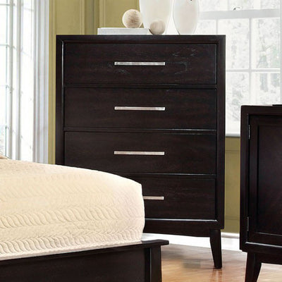 Contemporary Style Wooden Chest, Espresso Brown