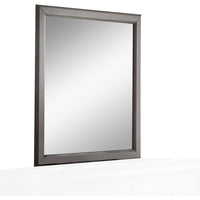 Sassy Wooden Square Mirror, Gray