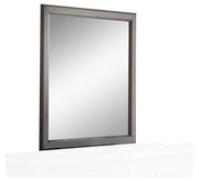 Sassy Wooden Square Mirror, Gray