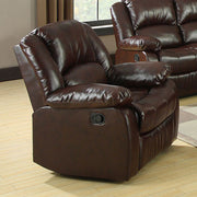Rustic Brown Bonded Leather Match Recliner Chair