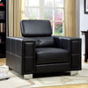 Contemporary Style Black Leather Chair