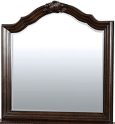 Traditional Style Mirror In Brown Cherry Finish