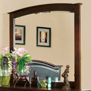 Crest View Contemporary Style Mirror In Brown Cherry Finish