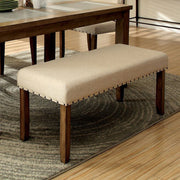 Transitional Style Bench, Natural Tone