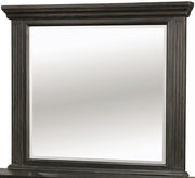 Transitional Style Mirror, Wire-Brushed Black