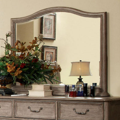 Transitional Style Mirror , Rustic Natural Tone