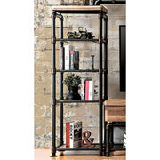Industrial Style Pier Cabinet, Antiqued Black