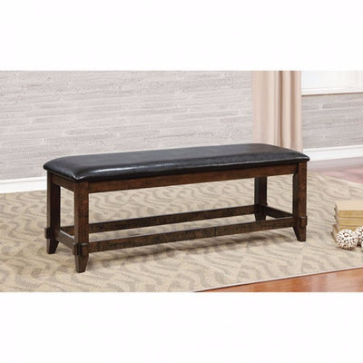 Transitional Style Bench , Brown Cherry