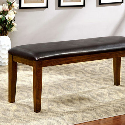 Transitional Style Bench , Brown Cherry