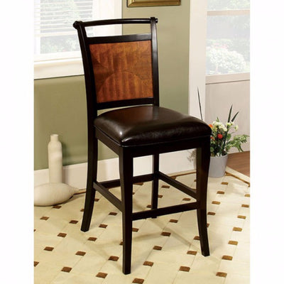 Counter Height Chair ,Black & Antique Oak , Set Of Two