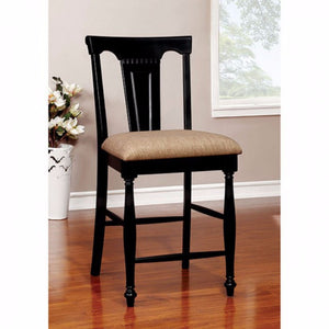Cottage Counter Height Chair, Tan & Black, Set Of 2