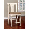 Cottage Counter Height Chair, Tan & White, Set Of 2