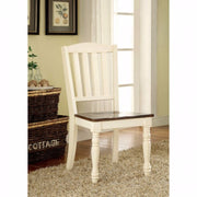 Cottage Side Chair, White & Cherry Finish, Set Of 2
