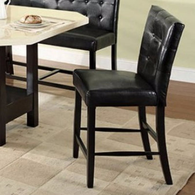 Contemporary Corner Pub Chair With Black (Cal Foam) Black Finish