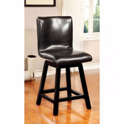 Swivel Counter Height Chair, Black Finish, Set Of 2