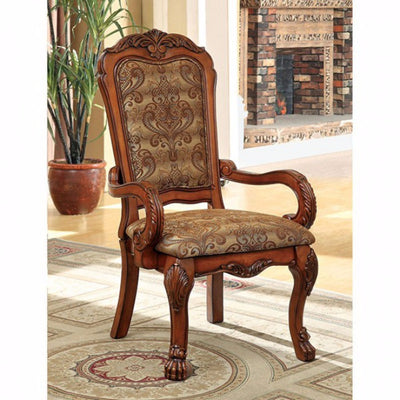 Arm Chair Seat - Cal Foam, Antique Oak Finish, Set Of Two