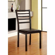 Transitional Side Chair, Black, Set Of 2