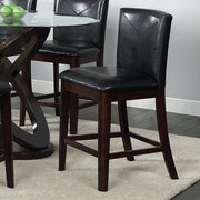Contemporary Counter Height Chair With Dark Walnut, Set Of 2