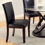 Contemporary Side Chair Withdark Brown, Set Of 2