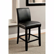 Counter Height Chair With Black Finish, Set Of 2