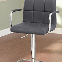 Contemporary Bar Stool With Arm In Gray