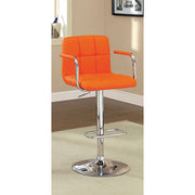 Contemporary Bar Stool With Arm In Orange