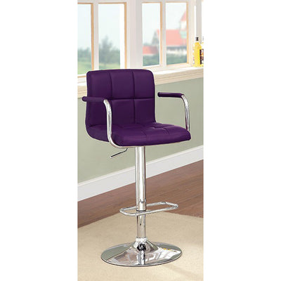 Contemporary Bar Stool With Arm In Purple