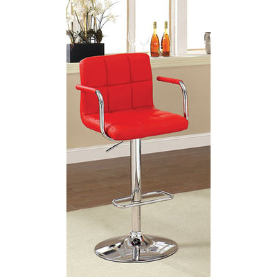 Contemporary Bar Stool With Arm In Red