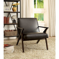 Contemporary Chair In Brown Finish