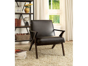 Contemporary Chair In Brown Finish