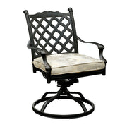Contemporary Metal Swivel Rocker Chair, Set Of 2