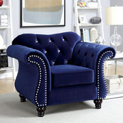 Single Chair In Blue Color Flannelette