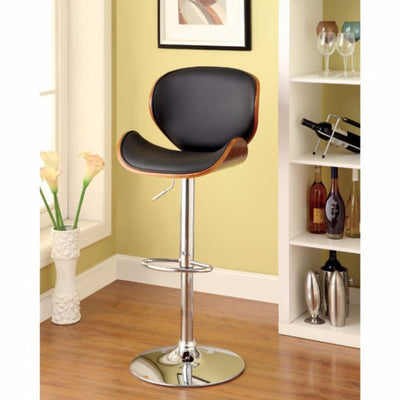 Contemporary Bar Chair With & Bent Wood