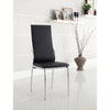 Contemporary Side Chair, Black Finish, Set Of 2