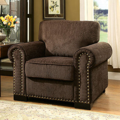 Transitional Single Chair, Brown