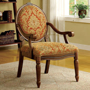 Traditional Hammond Accent Chair, Antique Oak Finish