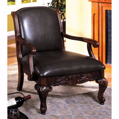Traditional Occasional Chair, Antique Dark Cherry