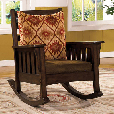 Traditional Accent Chair, Dark Oak