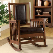 Transitional Rocker Chair, Expresso Finish