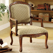 Traditional Accent Chair , Antique Oak