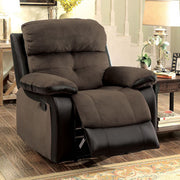Transitional 1 Recliner Chair, Brown
