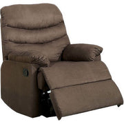 Plesant Valley Transitional Recliner Chair With Microfiber, Brown
